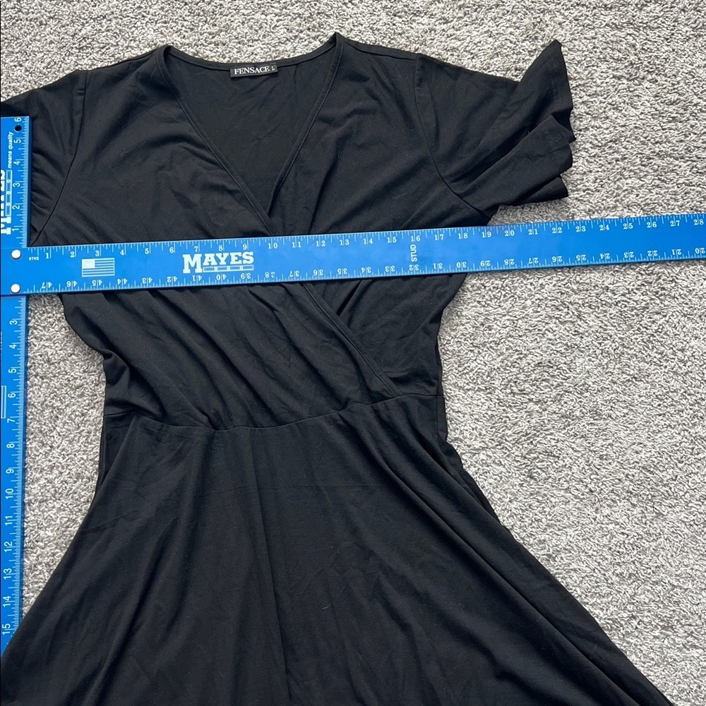 FENSACE Women’s Summer Short-Sleeve Wrap V-Neck A-Line Midi Sundress -  Size L - Picture 10 of 12